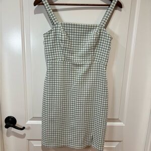 Hollister Green Plaid Mini Dress S Y2K Preppy Whimsigoth